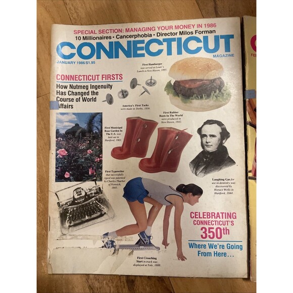 Connecticut Magazine Lot 2 Jan 1986 Feb 1985 Dining Guide History Advert… - Picture 3 of 7